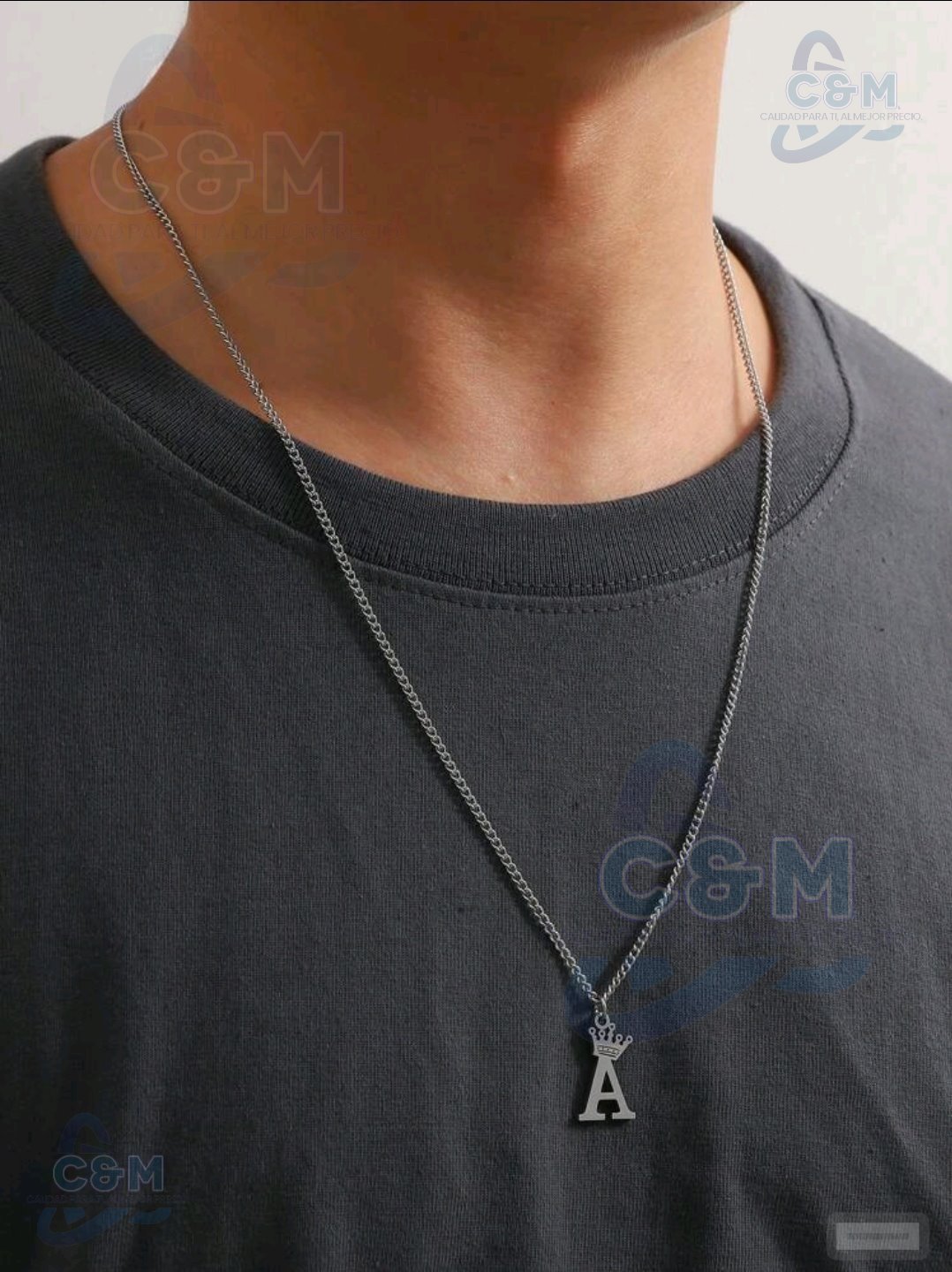 CADENAS UNISEX CON DIJE DE LETRAS 